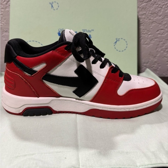 Off-White Out of Office Red and Black European Men’s Sz 43, US 10 Shoes in EUC main image 5